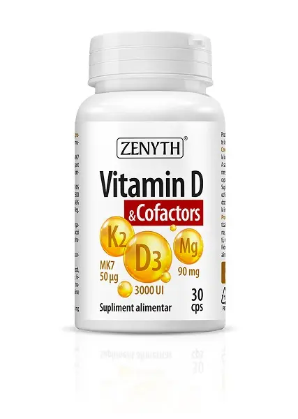 Vitamina D și Cofactori 30 capsule – Zenyth - Oase și mușchi