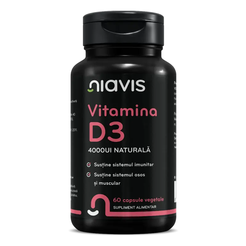 Vitamina D3 4000ui Naturala 60cps vegetale