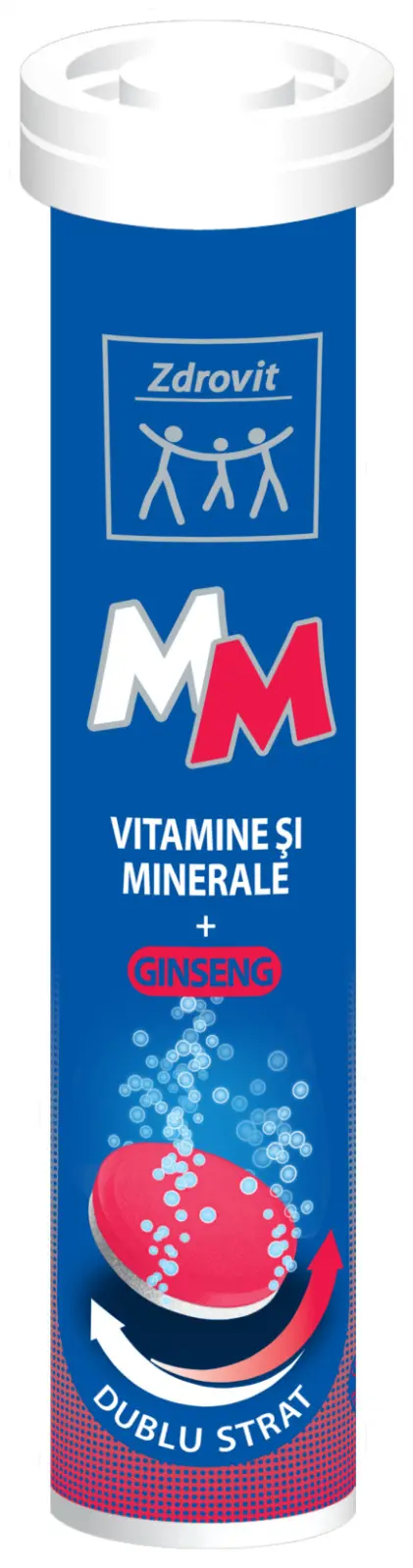 Vitamine Minerale Ginseng 24 comprimate efervescente – Zdrovit