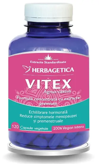 Vitex 120 capsule – Herbagetica - Echilibru feminin