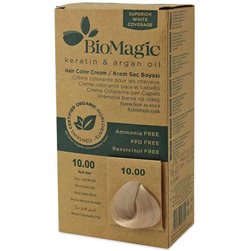 Vopsea de par 10.00 blond extra deschis 250 g BioMagic