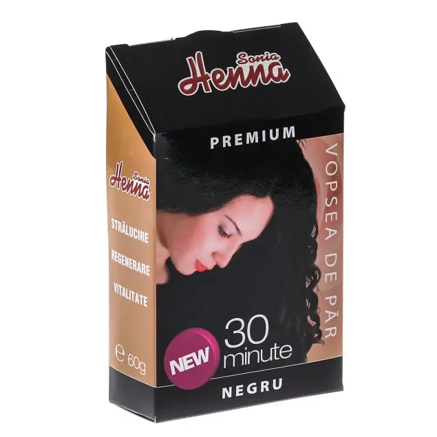 Vopsea Henna neagra Premium 30 minute Sonia Henna