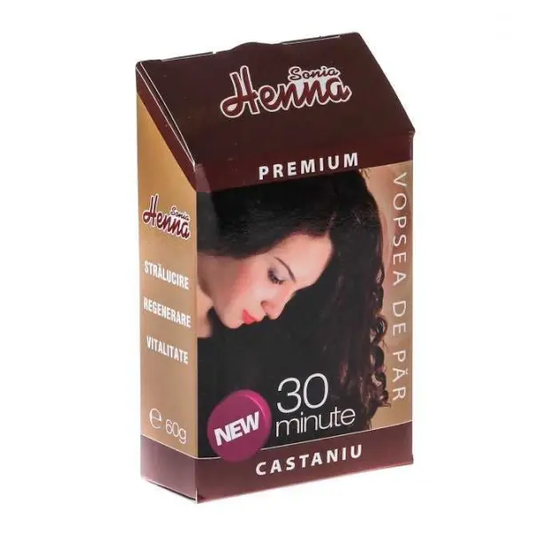 Vopsea par henna castaniu 30 minute 60g Nima Comimpex