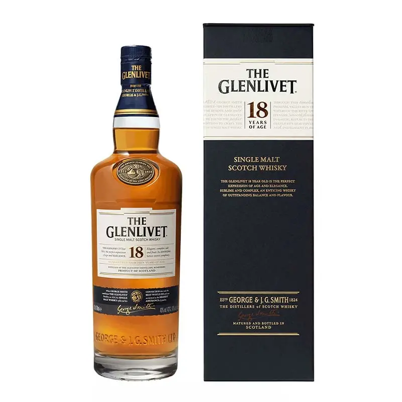 Whisky Scotch Glenlivet 18YO Single Malt 43% 0.7L + Box