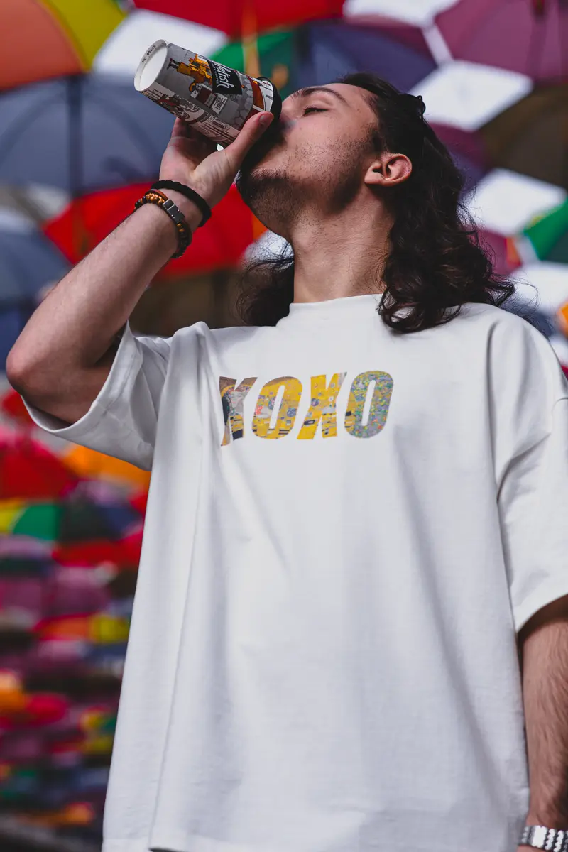 XOXO- Tricou Boxy Fit- Ecru