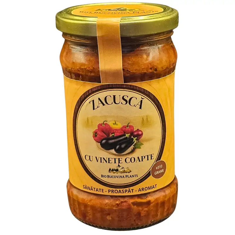 Zacuscă clasică cu vinete coapte - 310g