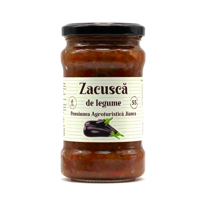 Zacuscă de Legume din rețetă Tradițională, borcan 370 ml
