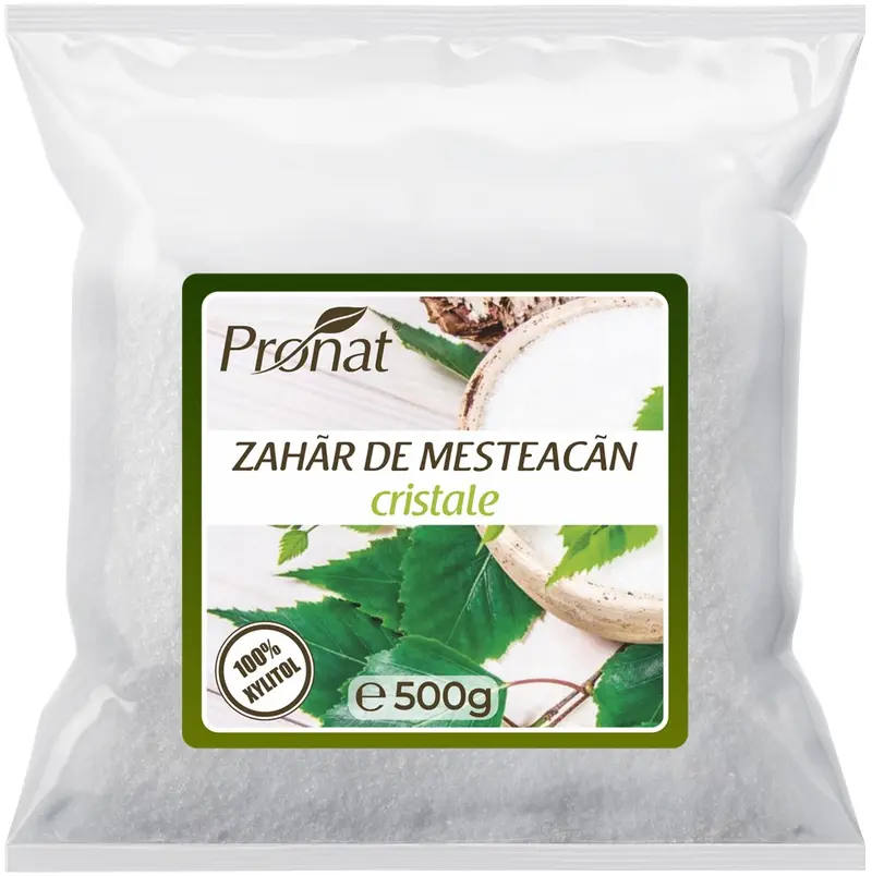Zahar de mesteacan cristale, 100% xylitol, 500g Pronat