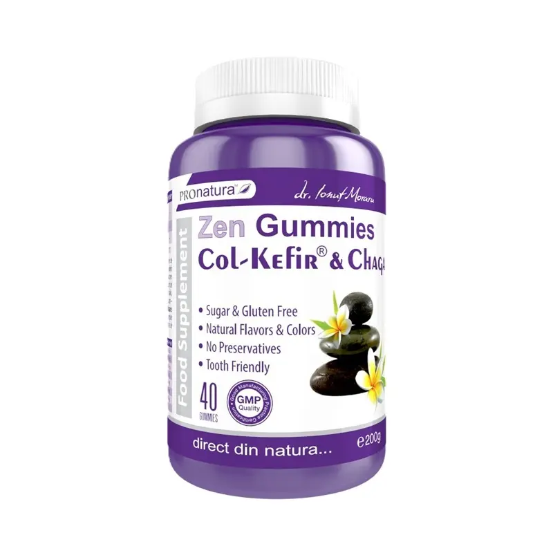 Zen Gummies Col-Kefir și Chaga 40 jeleuri – Medica