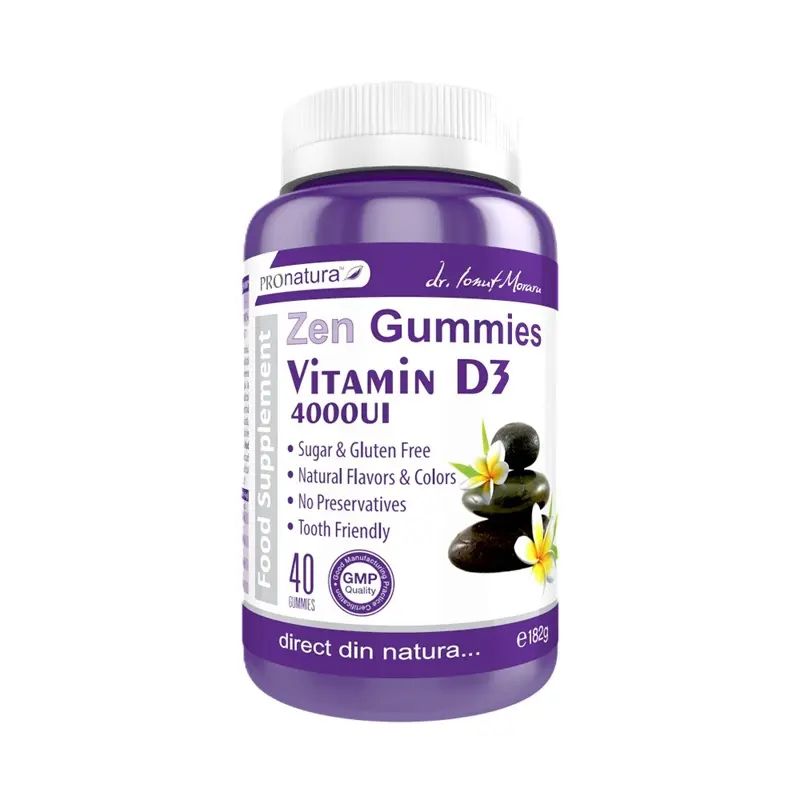 Zen Gummies Vitamina D3 4000 UI 40 jeleuri – Medica